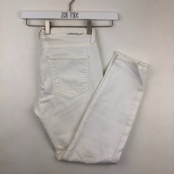 Current / Elliott the stiletto white jeans